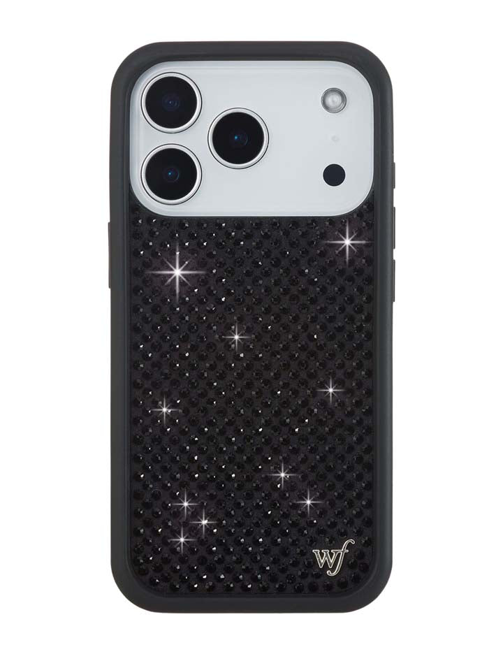 Wildflower Rhinestone iPhone Case | Black