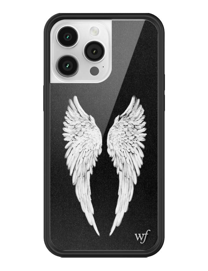 Wildflower Angel Baby | Black iPhone Case
