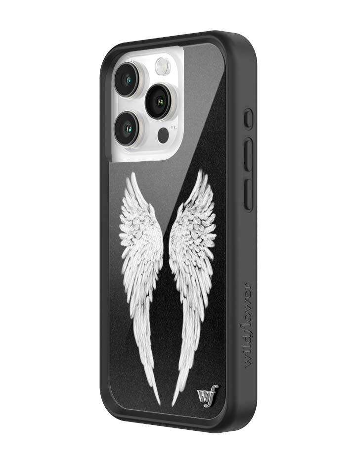 Wildflower Angel Baby | Black iPhone Case
