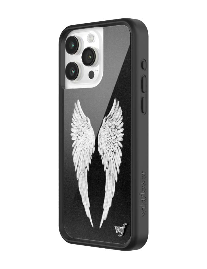 Wildflower Angel Baby | Black iPhone Case
