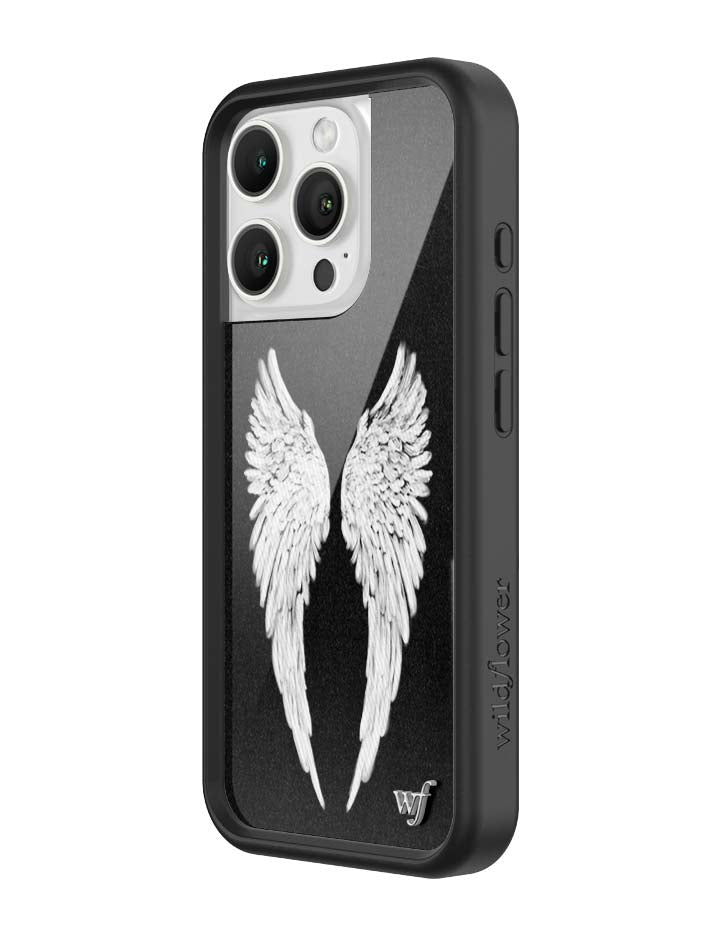 Wildflower Angel Baby | Black iPhone Case