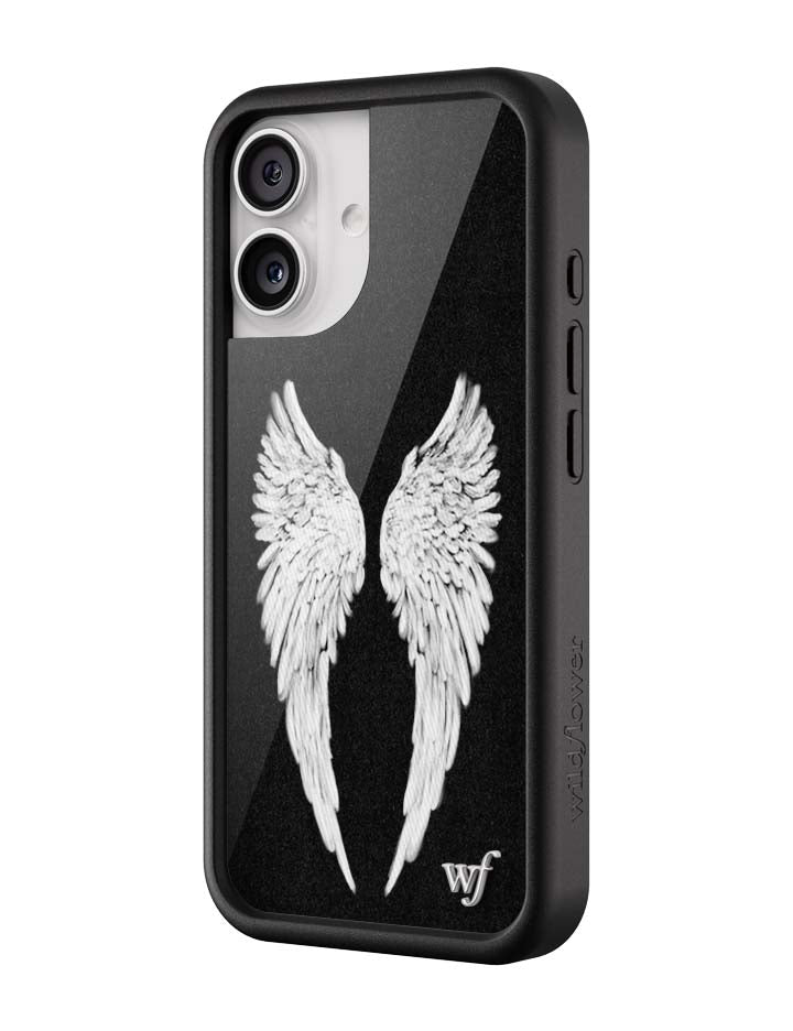 Wildflower Angel Baby | Black iPhone Case