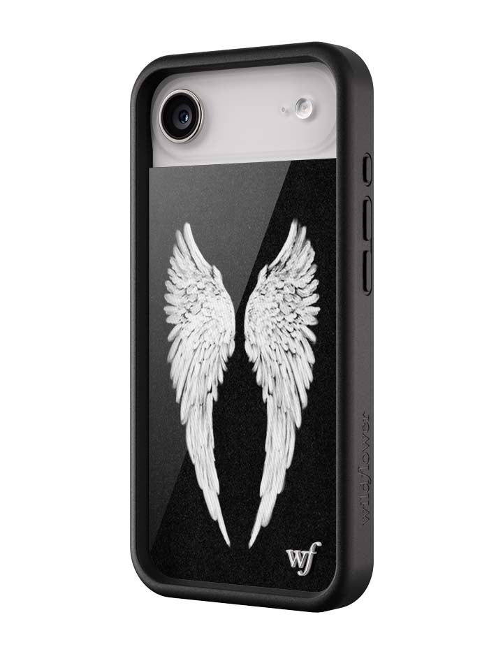 Wildflower Angel Baby | Black iPhone Case