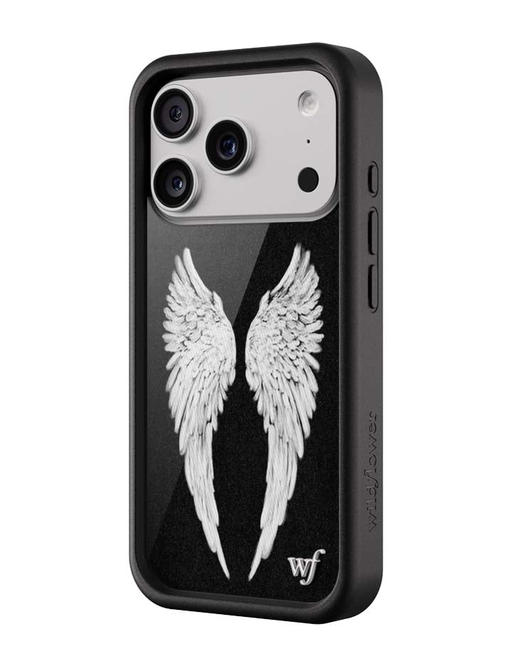 Wildflower Angel Baby | Black iPhone Case