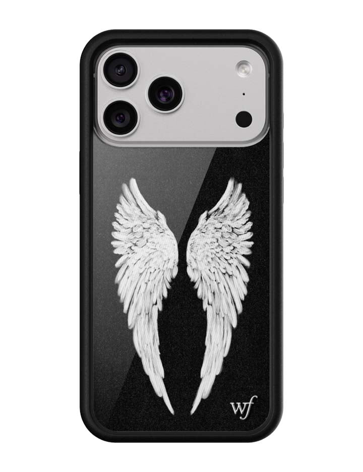 Wildflower Angel Baby | Black iPhone Case