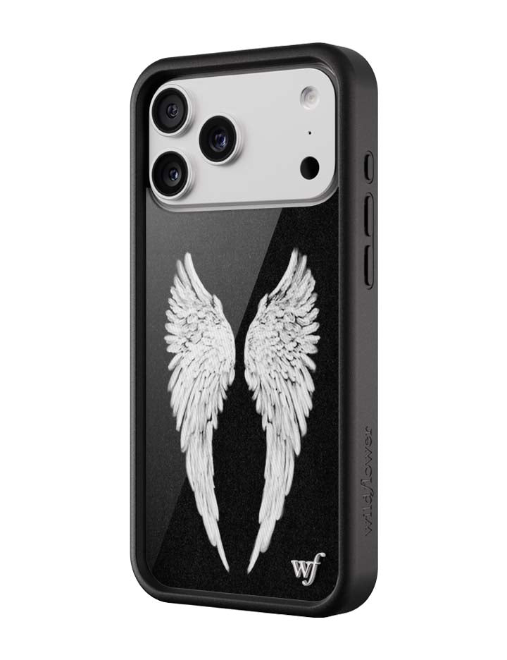 Wildflower Angel Baby | Black iPhone Case