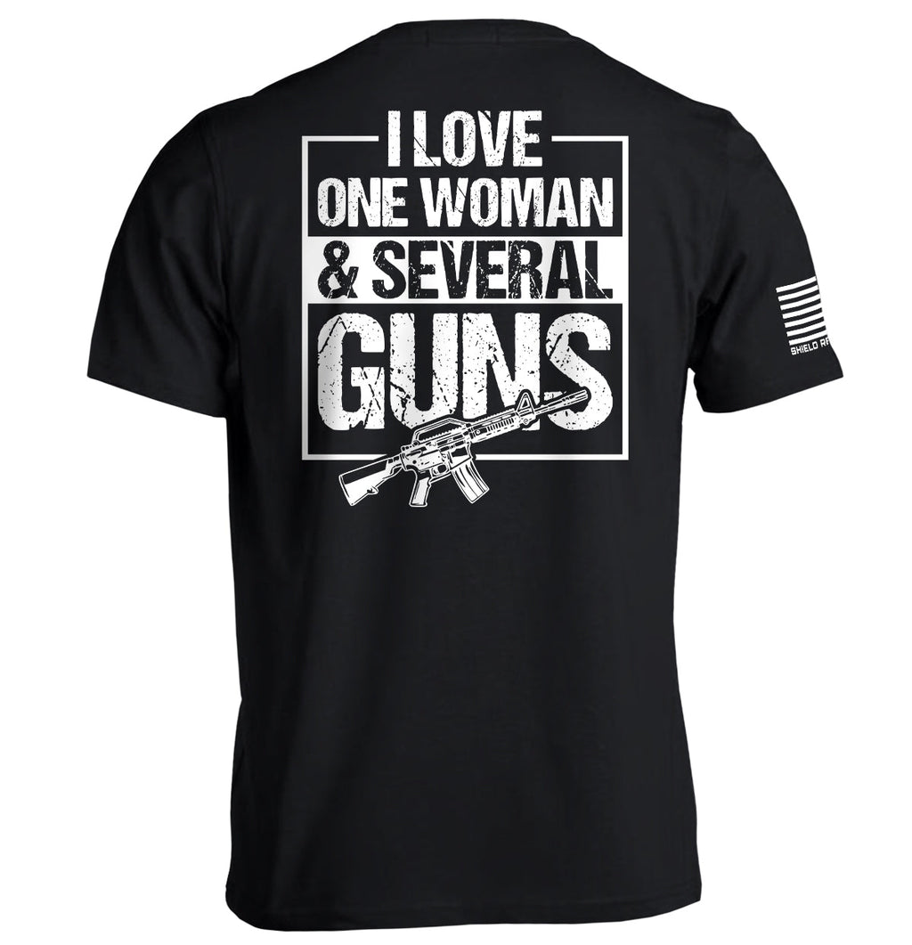 I Love One Woman & Several Guns Men's T-Shirt