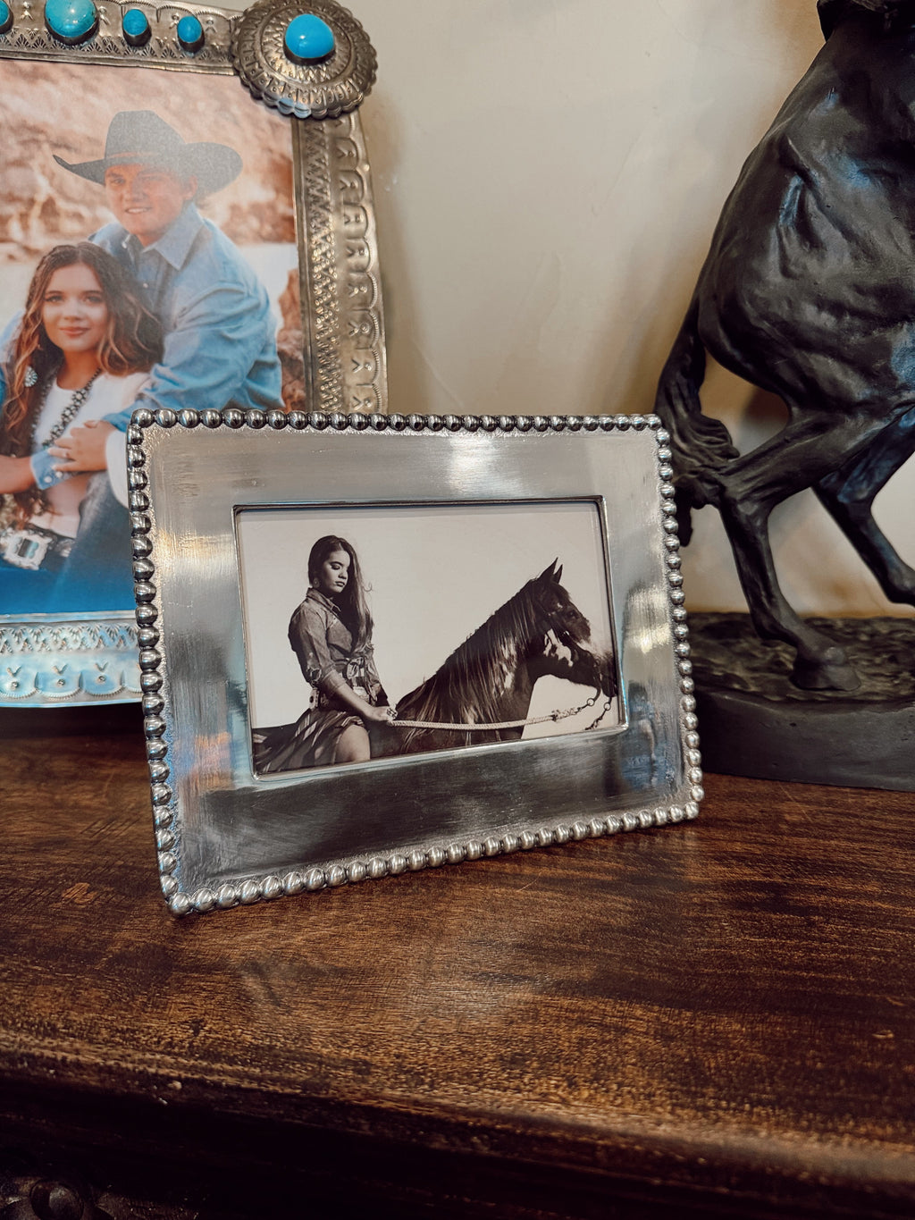 Silver Beaded Picture Frame