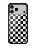 Wildflower Checkers | Black iPhone Case