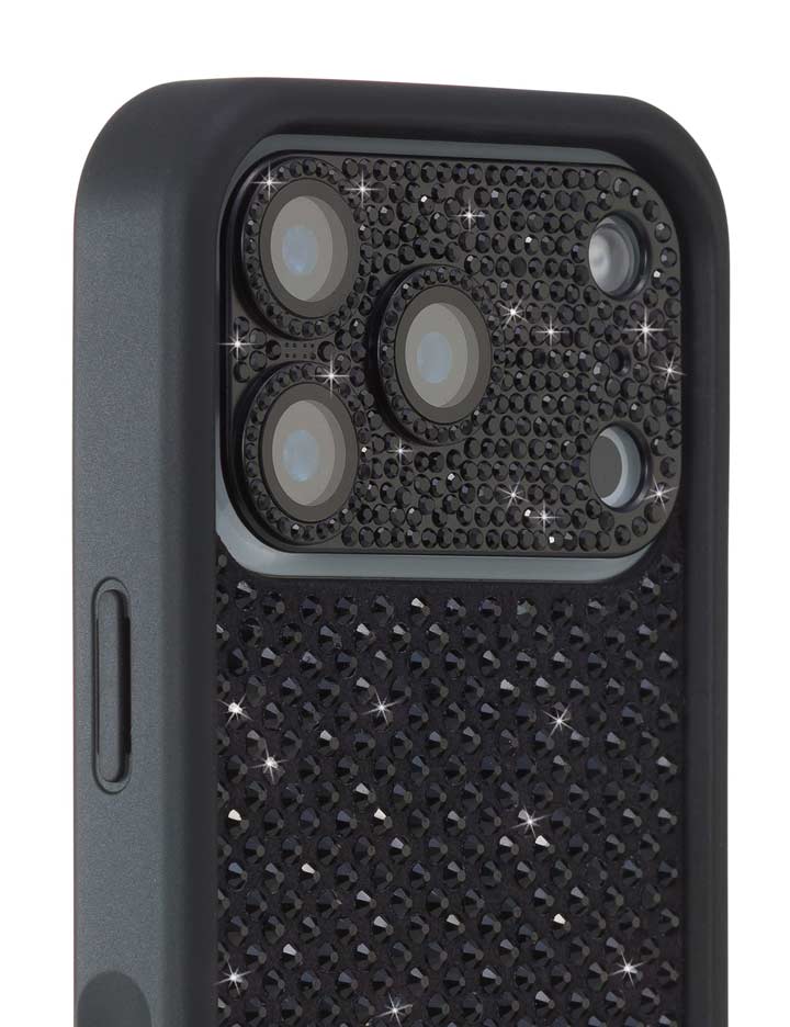 Wildflower Camera Bling Cover | Black