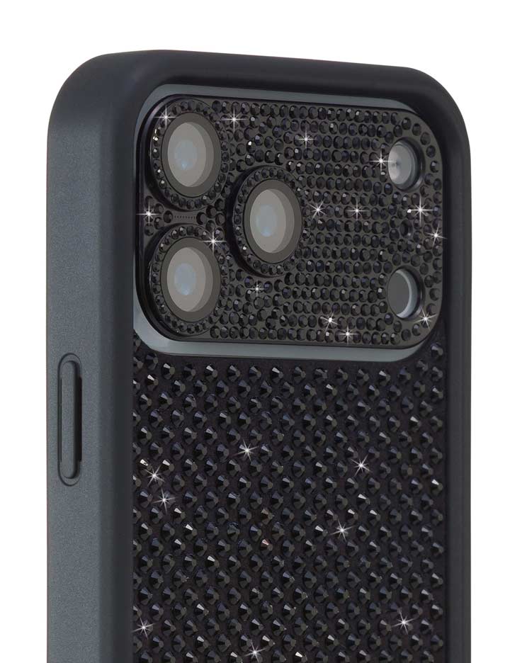 Wildflower Camera Bling Cover | Black
