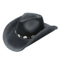 Chainsmokers Black Vegan Felt Cowboy Hat with Conchos by Peter Grimm
