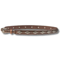 3D Triple Concho (Brown) - Leather Hat Band