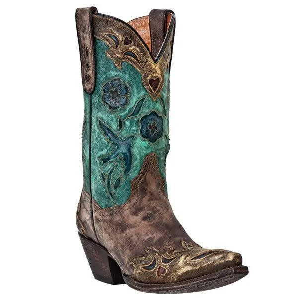 Vintage Blue Bird - Womens Cowgirl Boots by Dan Post
