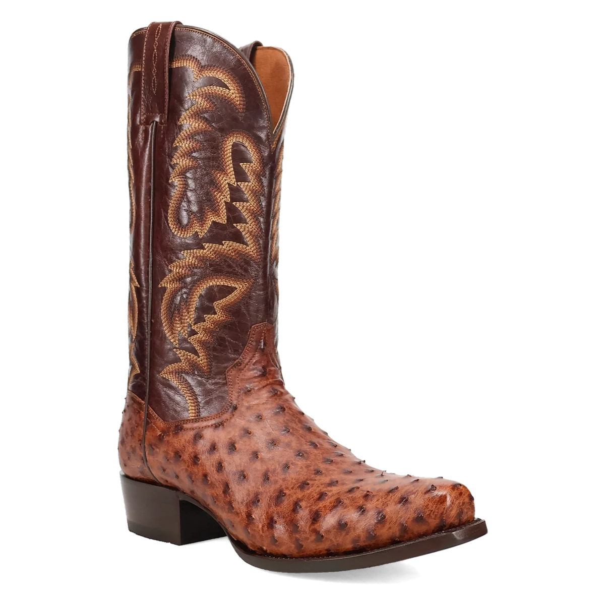 Marco - Men's Ostrich Skin Leather Cowboy Boots by Dan Post