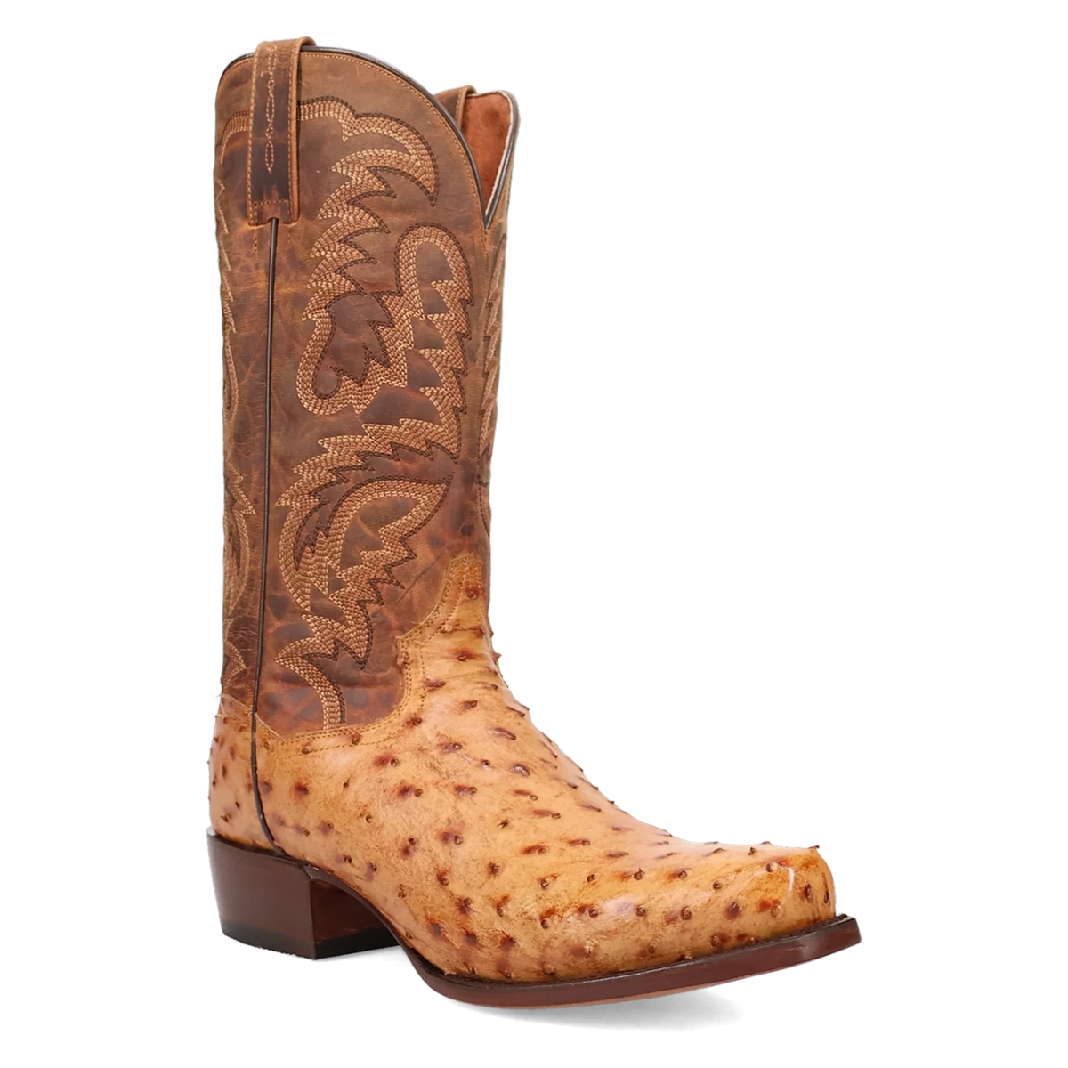 Marco - Men's Ostrich Skin Leather Cowboy Boots by Dan Post