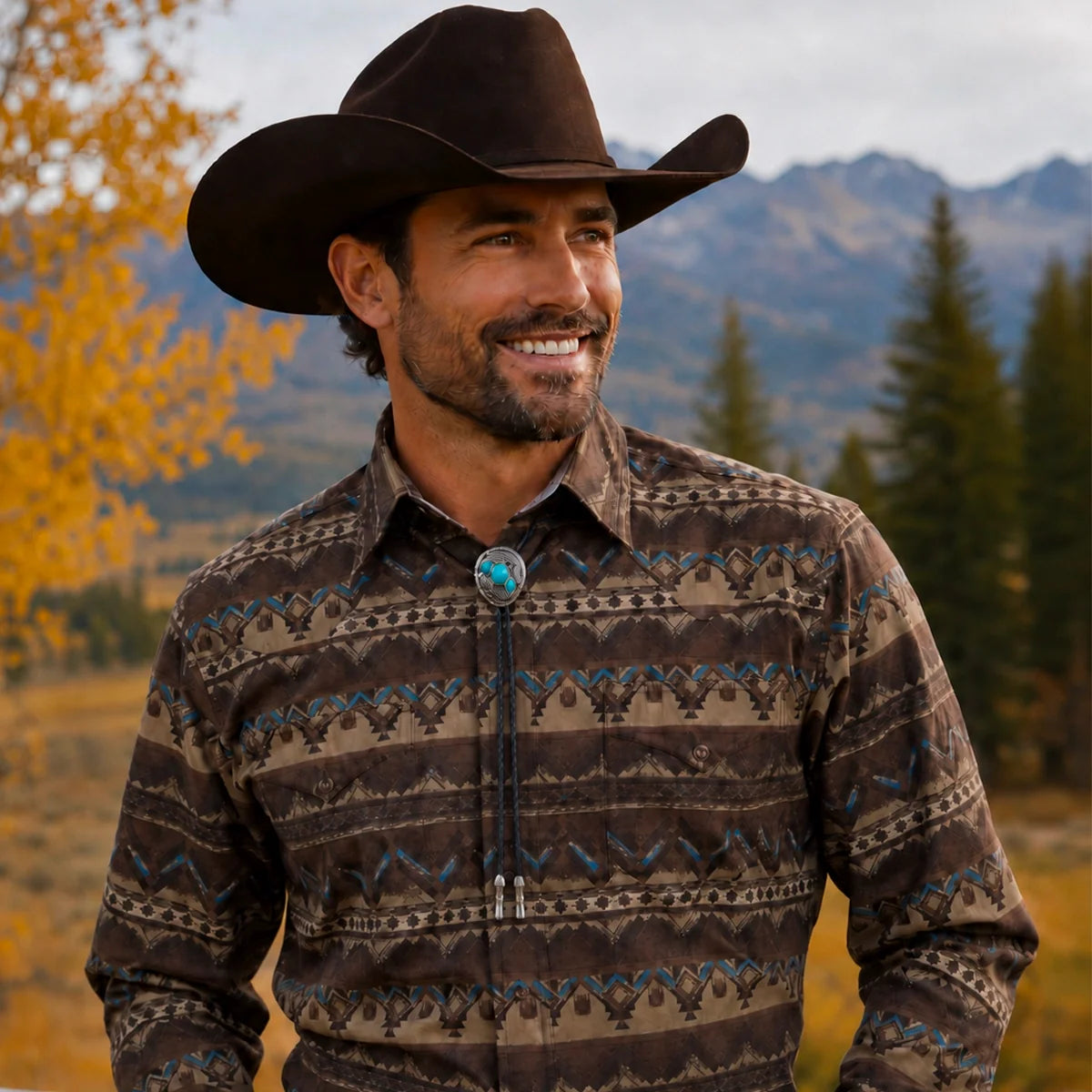 Deadwood Sonora Bloom (Turquoise) - Bolo Tie
