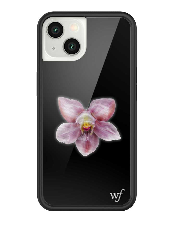 Wildflower Orchid | Black iPhone Case