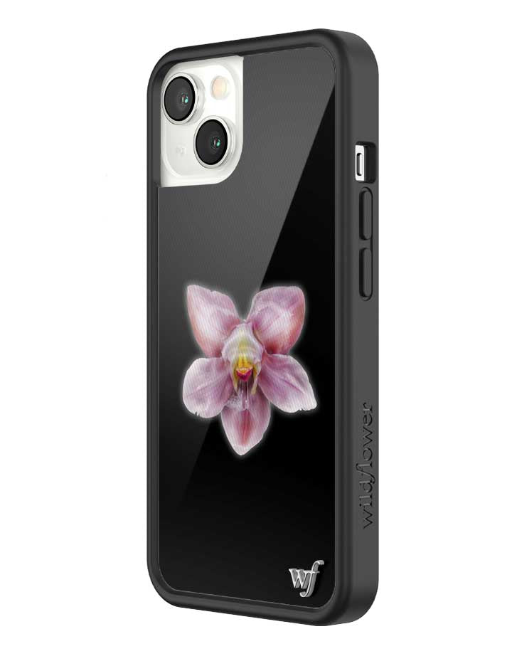 Wildflower Orchid | Black iPhone Case