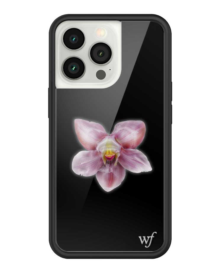 Wildflower Orchid | Black iPhone Case