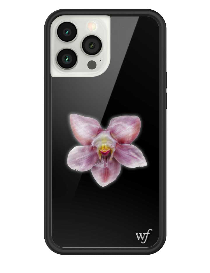 Wildflower Orchid | Black iPhone Case