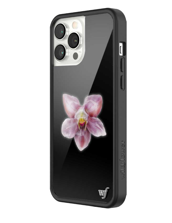 Wildflower Orchid | Black iPhone Case