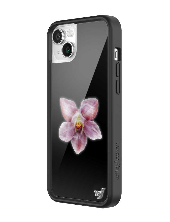 Wildflower Orchid | Black iPhone Case