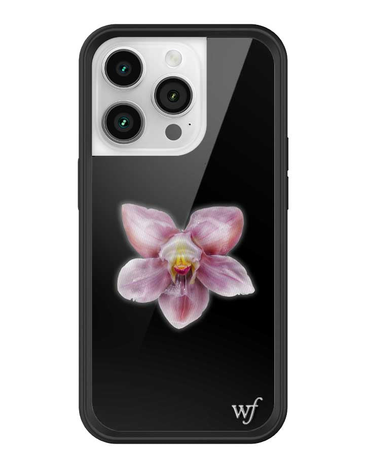 Wildflower Orchid | Black iPhone Case