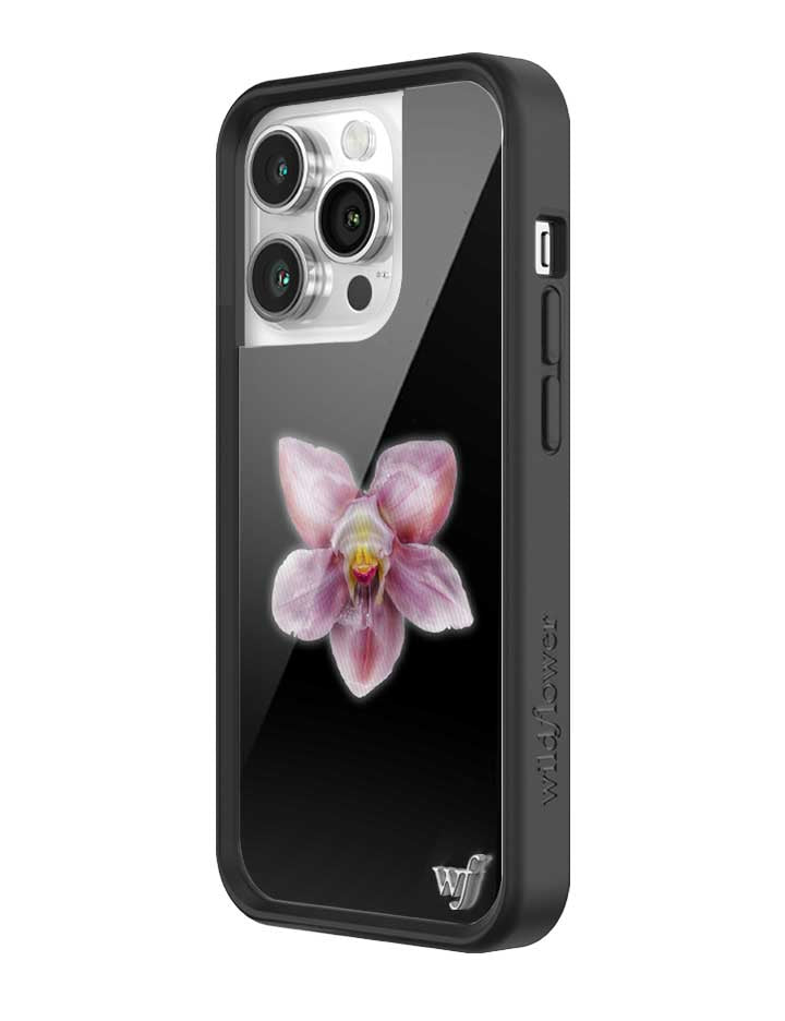 Wildflower Orchid | Black iPhone Case