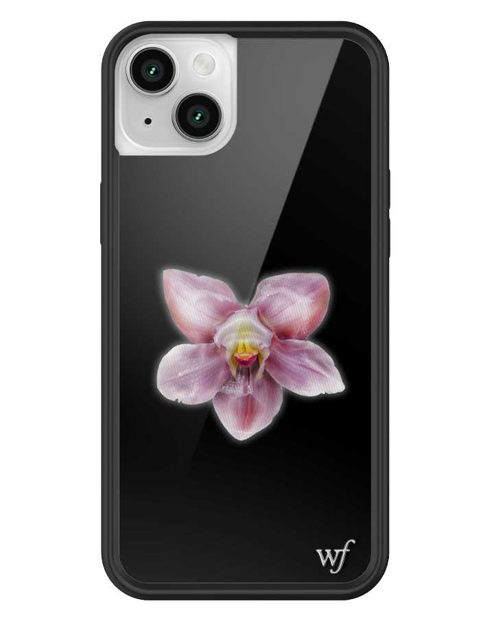 Wildflower Orchid | Black iPhone Case