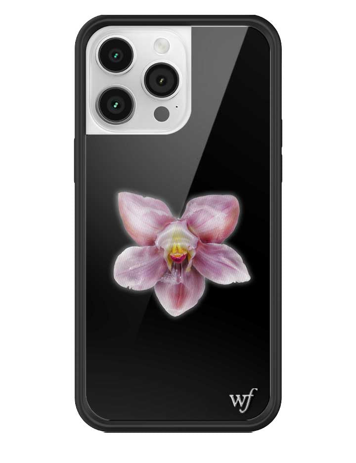 Wildflower Orchid | Black iPhone Case