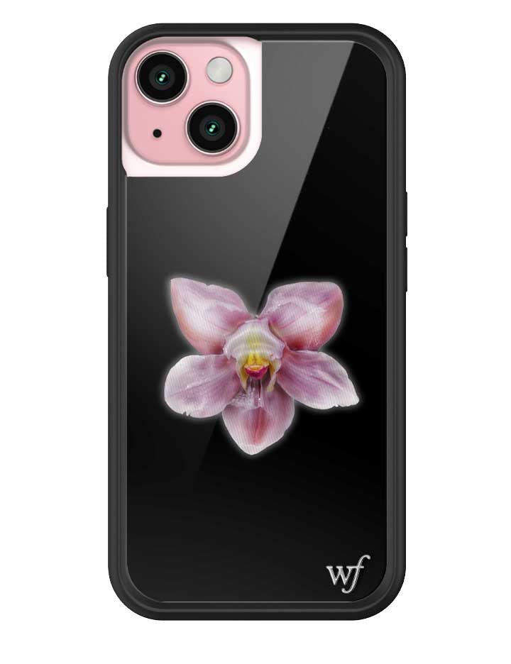 Wildflower Orchid | Black iPhone Case