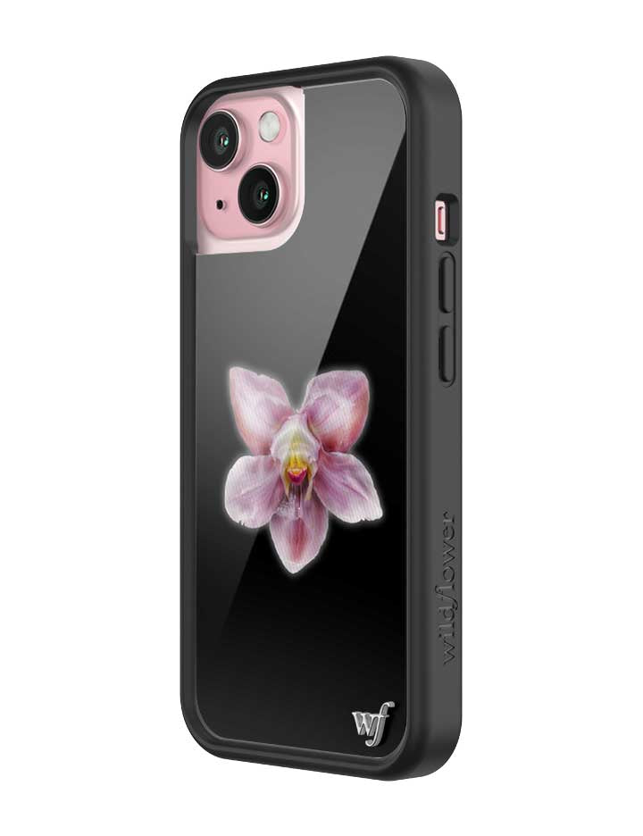 Wildflower Orchid | Black iPhone Case