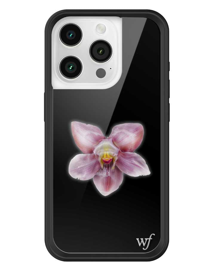 Wildflower Orchid | Black iPhone Case