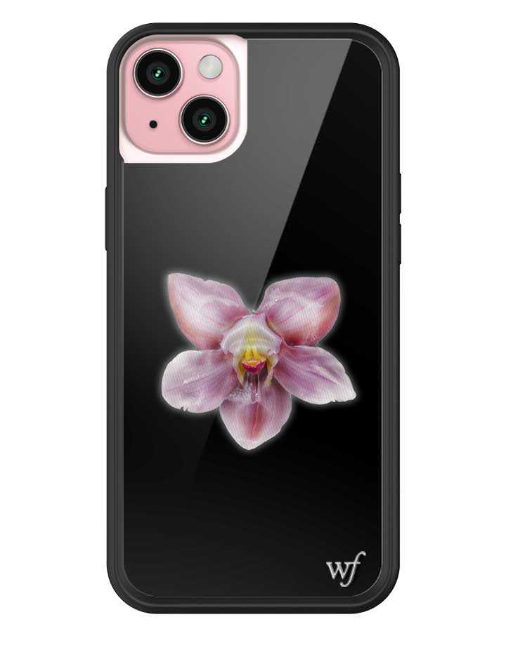 Wildflower Orchid | Black iPhone Case