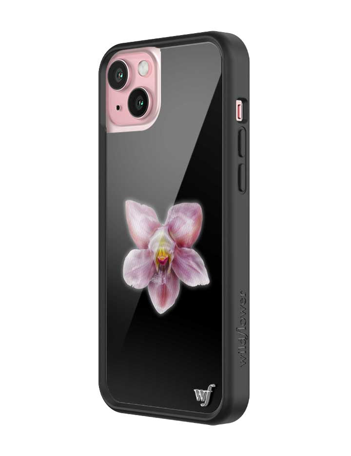 Wildflower Orchid | Black iPhone Case