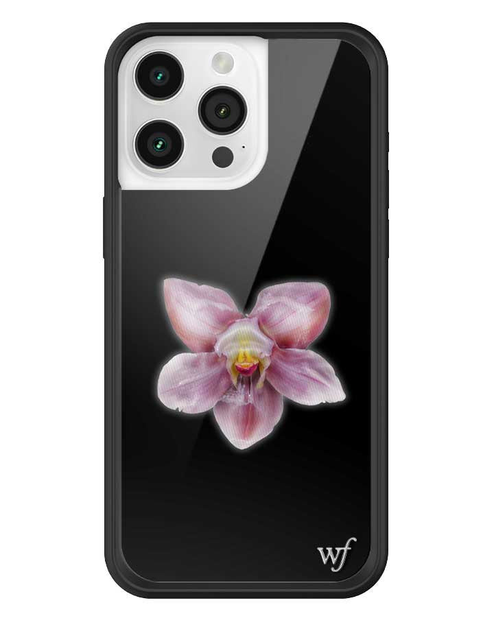Wildflower Orchid | Black iPhone Case