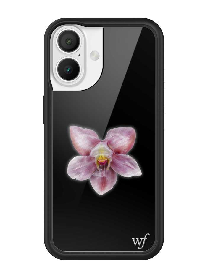 Wildflower Orchid | Black iPhone Case