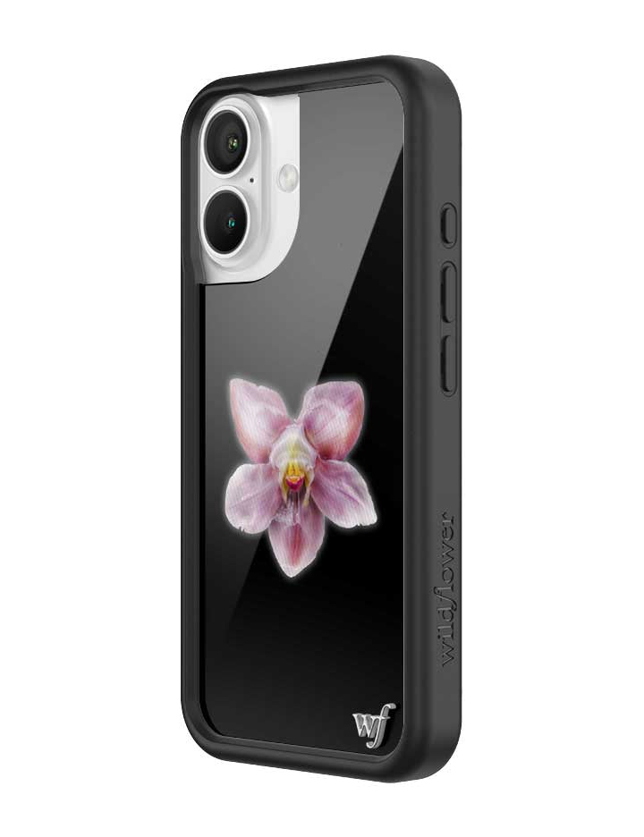 Wildflower Orchid | Black iPhone Case