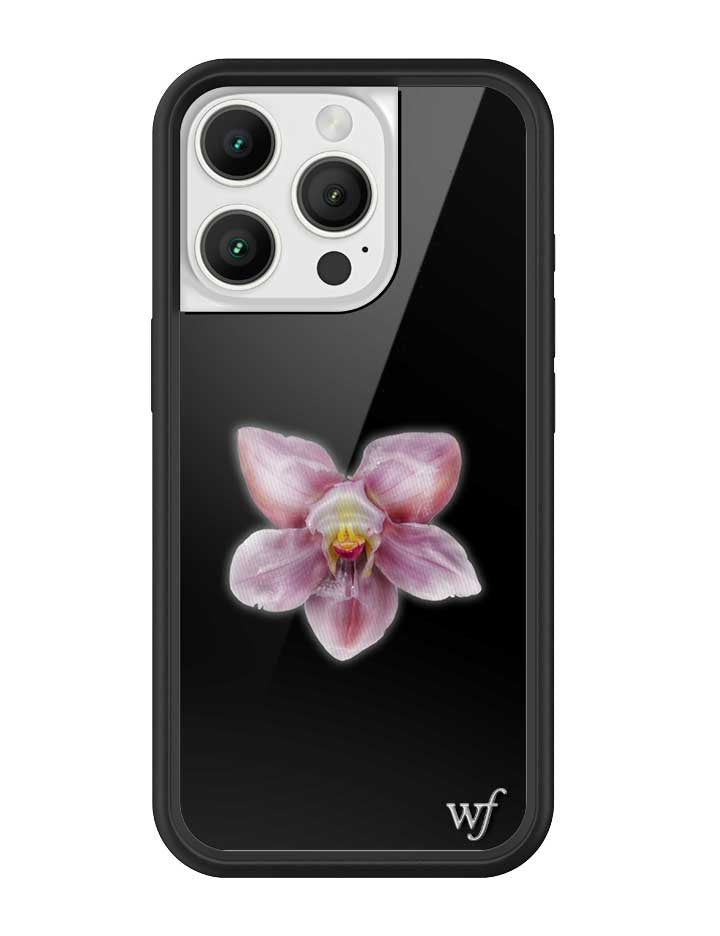 Wildflower Orchid | Black iPhone Case