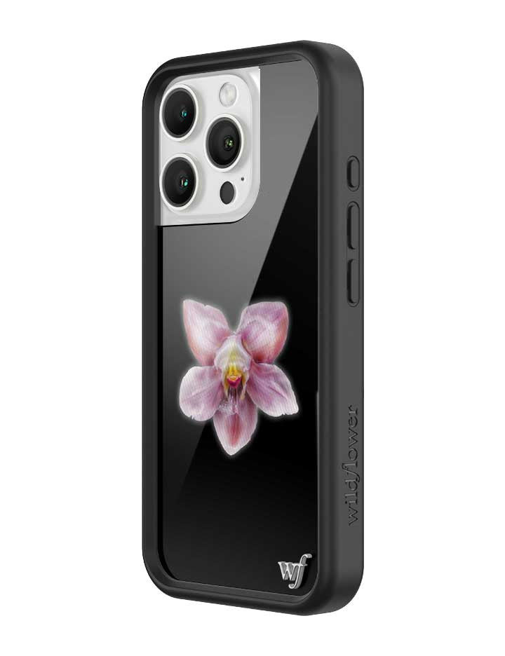 Wildflower Orchid | Black iPhone Case