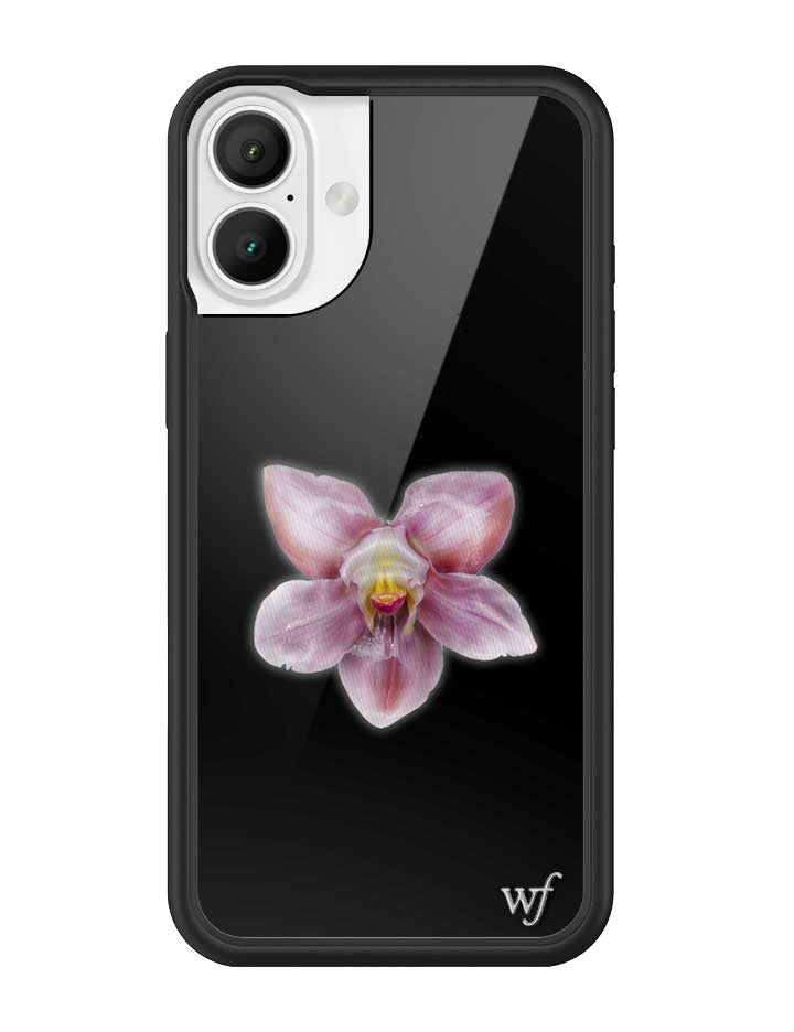 Wildflower Orchid | Black iPhone Case