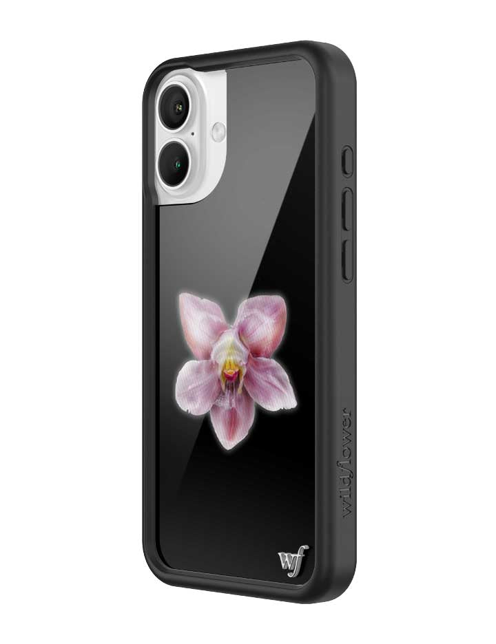 Wildflower Orchid | Black iPhone Case