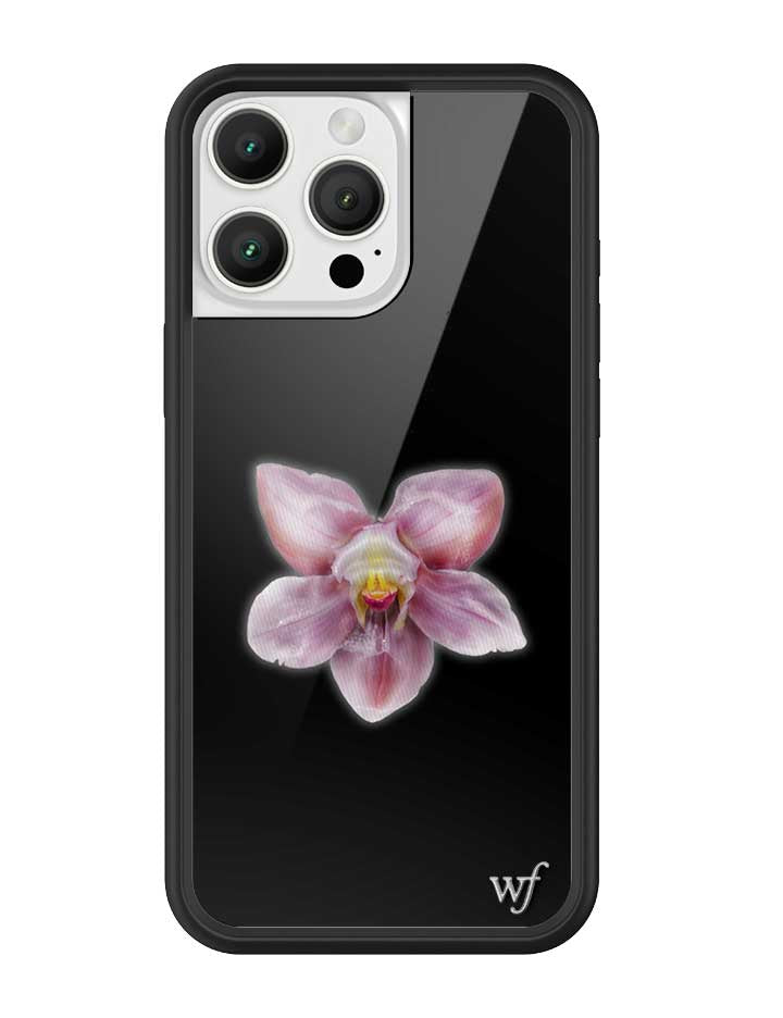 Wildflower Orchid | Black iPhone Case