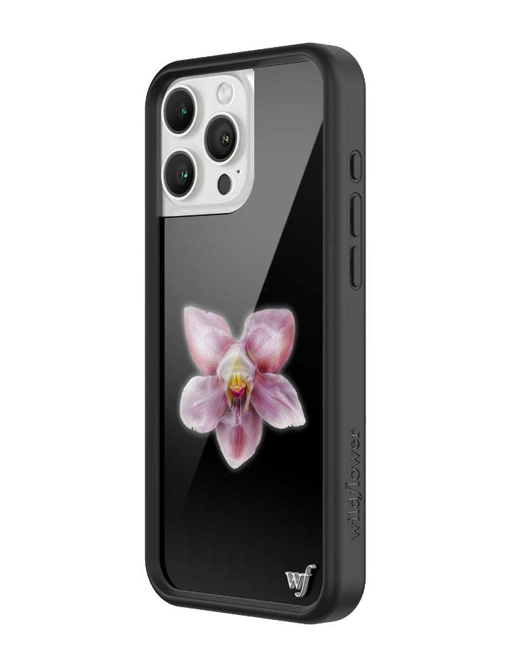 Wildflower Orchid | Black iPhone Case