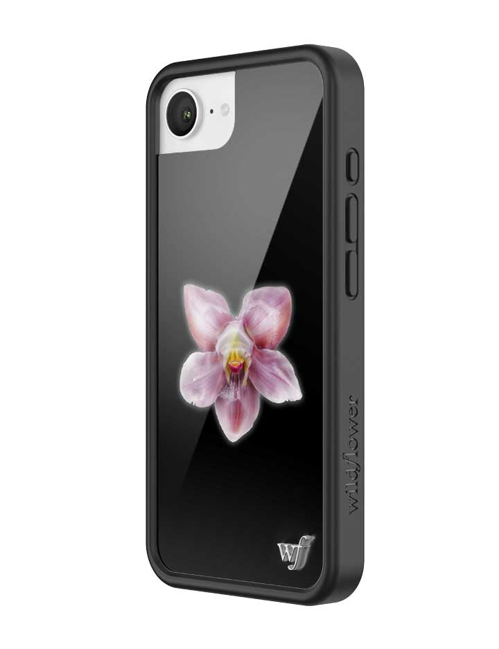 Wildflower Orchid | Black iPhone Case