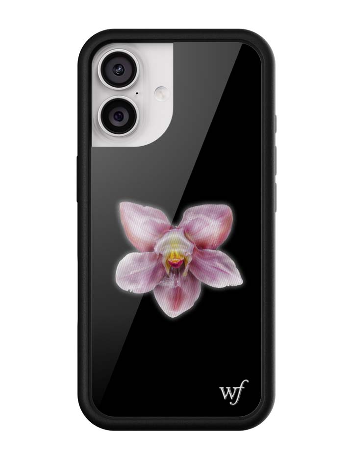 Wildflower Orchid | Black iPhone Case