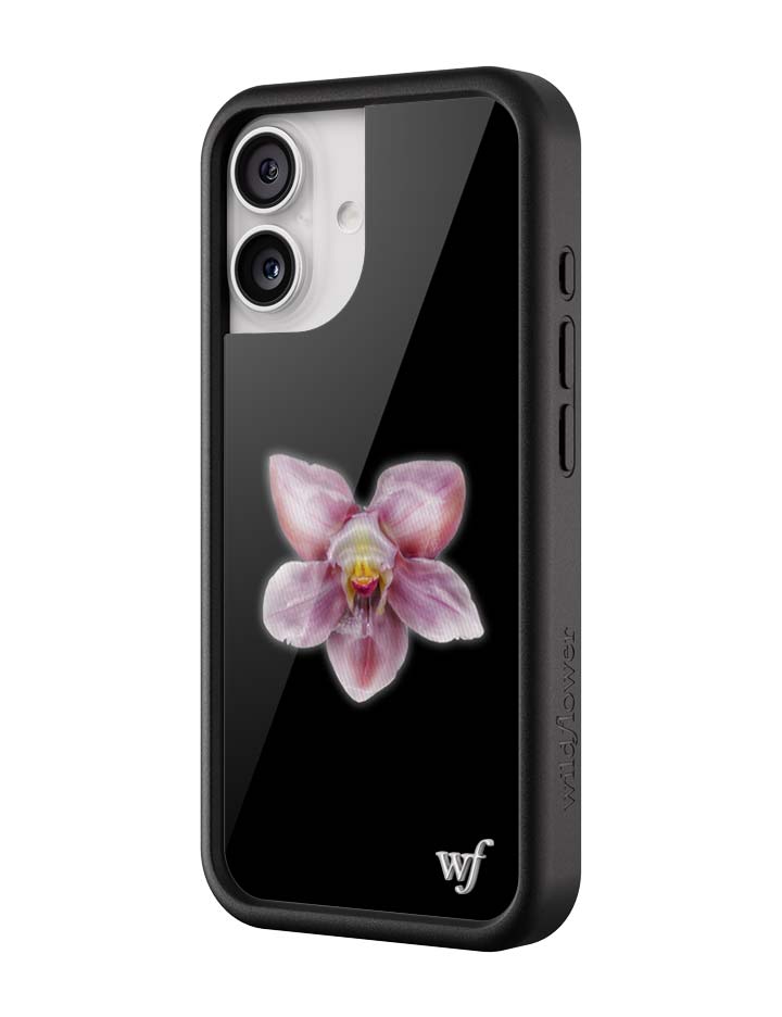 Wildflower Orchid | Black iPhone Case
