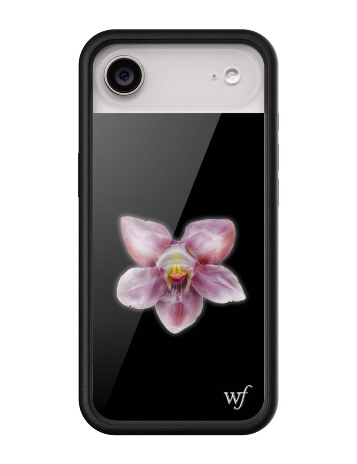 Wildflower Orchid | Black iPhone Case
