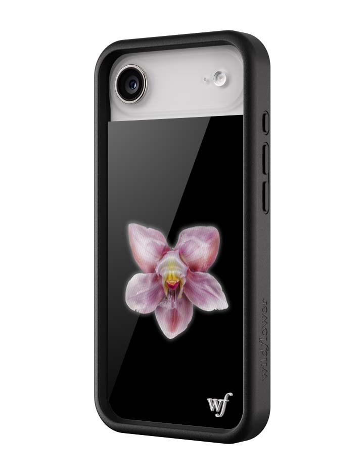Wildflower Orchid | Black iPhone Case